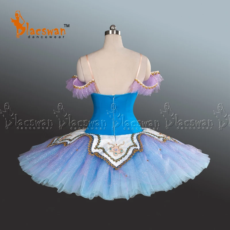 Girls Blue Le Corsaire Grand Pas Classical Professional YAGP Stage Platter Ballet Tutu Costume for Adult BT814