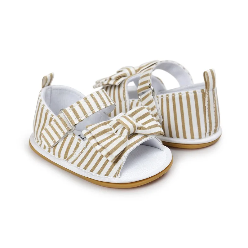 Spring and summer simple casual baby 0-1 female baby breathable non-slip soft rubber toddler shoes