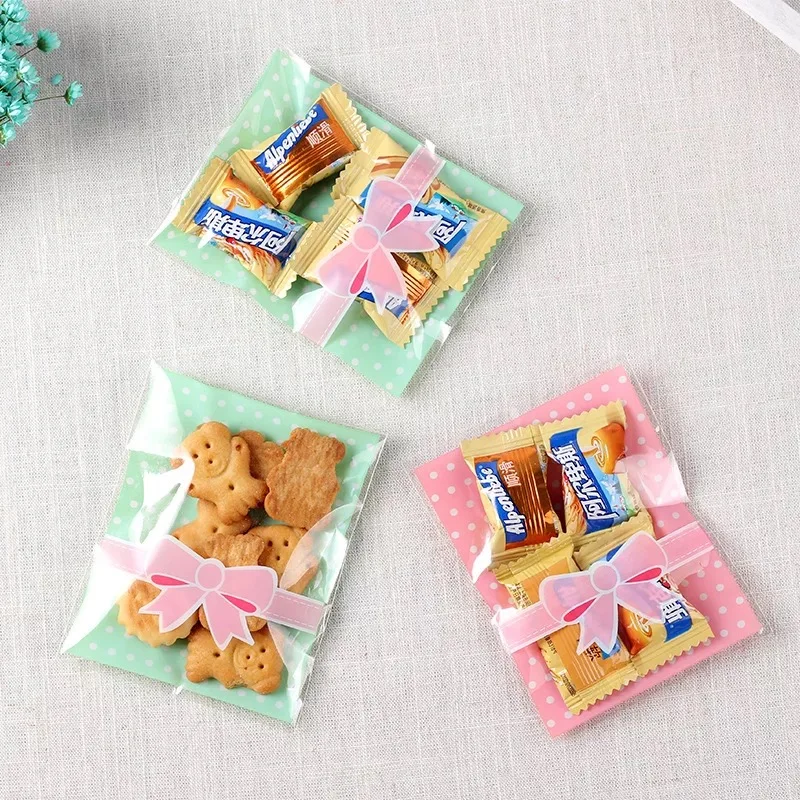 100 pcs/lot 8*10cm Cookie Packaging Bags Small Frosted Dot Bags For Biscuits Wedding Decoration Sweety Candy Bag