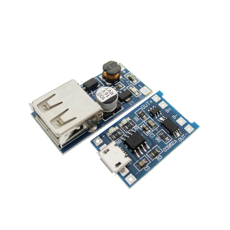 Зарядное устройство с выходом USB 0,9 В ~ 5 В, мА, мини-конвертер с повышением яркости + зарядка литиевого аккумулятора 1a TP4056 с защитой, одна плата модуля