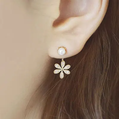 New Product Launch Cheap Marketing Gift New Fashion Big White Flower Earrings For Women 2020 Gold Jewelry Bijoux Elegant Gift