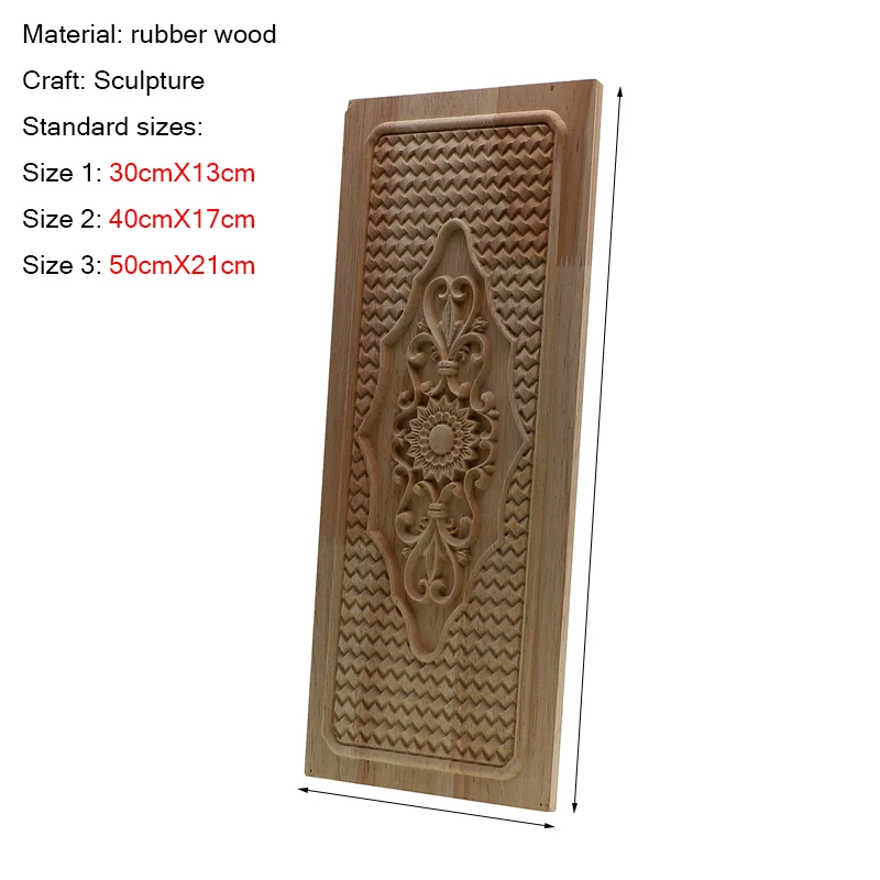 RUNBAZEF Craft Unpainte Carving Wood Decoration Wood Furniture Wooden Applique Decal Corner Onlay Applique Frame For Home Decor