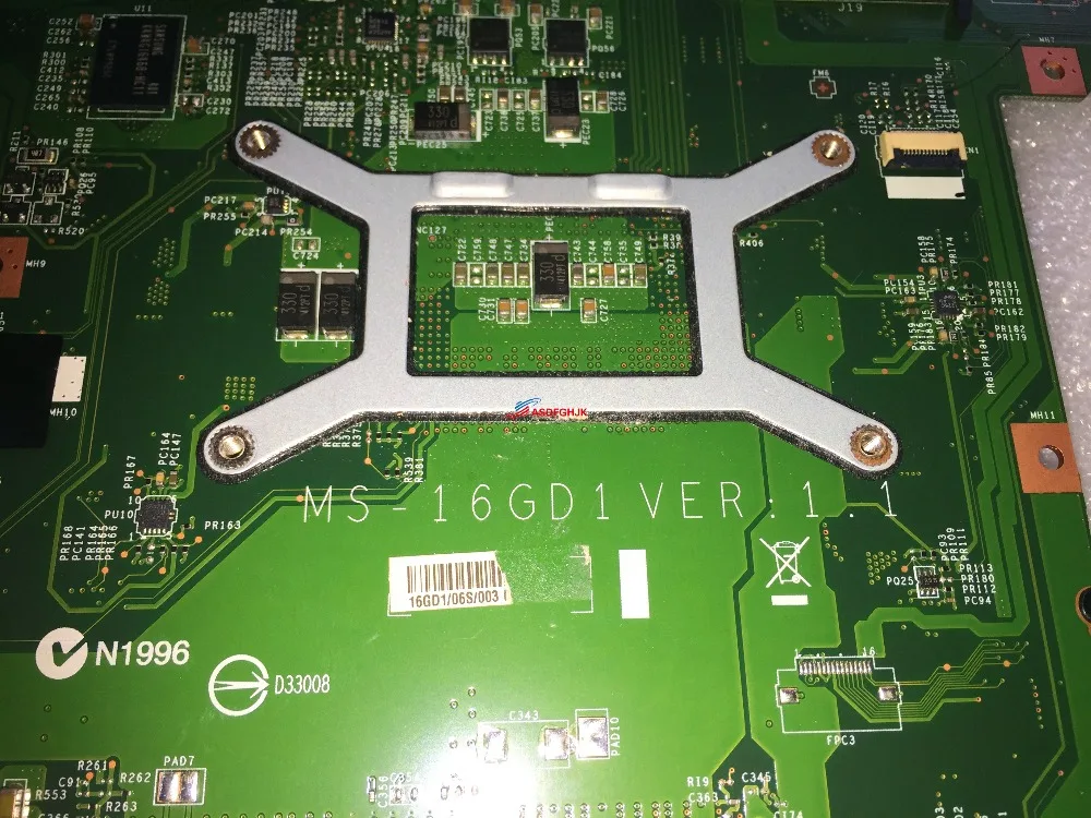 Original ms-16gd ms-16gd1 FOR MSI CX61 laptop motherboard with Graphics card Test OK free shipping