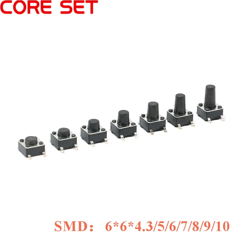 20PCS PCB Tactile Tact Mini Push Button Switch SMD 4pin Micro switch 6*6*4.3/5/6/7/8/9/10MM 6*6*4.3MM/5MM/6MM/7MM/8MM/9MM/10MM