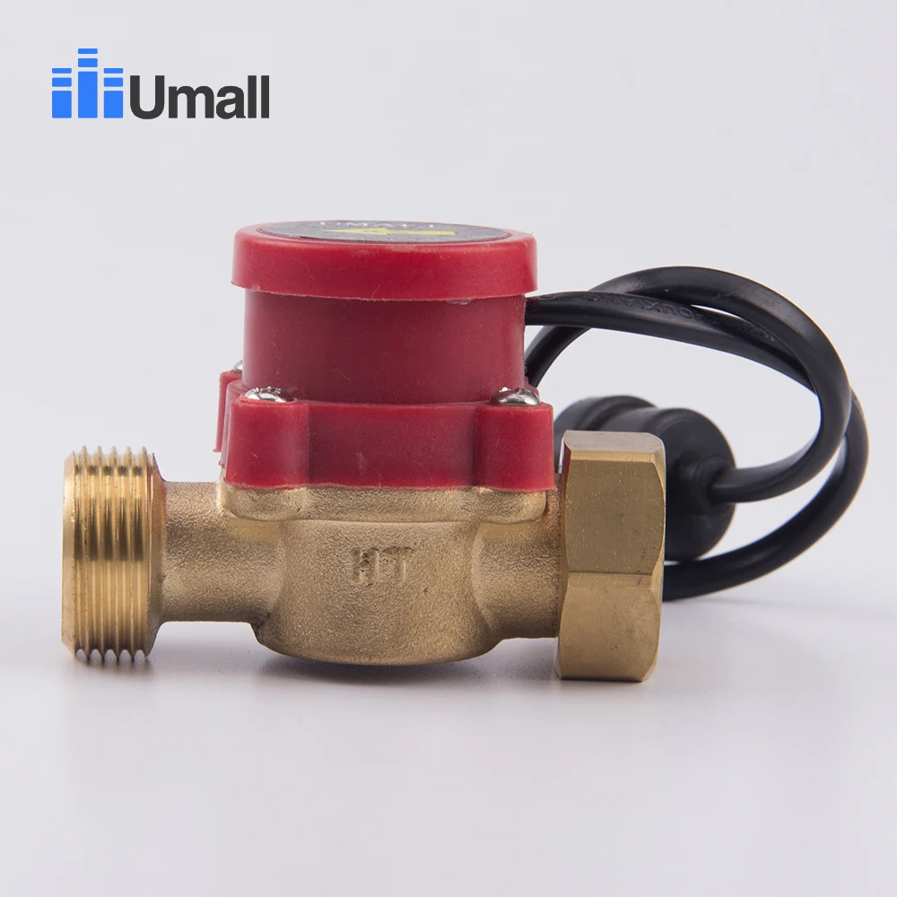 HT-60 90w Water Pump Flow Sensor Switch Solar Heater Brass Automatic Pressure Booster Magnetic Control Valve Part