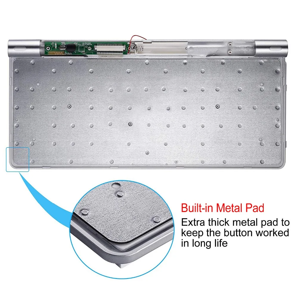 Teclado ruso ultrafino, Combo de ratón inalámbrico de 2,4G para Apple, Mac Win XP/7/8/10, Tv Box