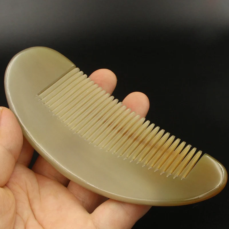 

Гребни для Для женщин натуральный Анти-статический Рог яка гребень для ухода за волосами, массажные, толстые, зубная щетка прямая расческа предотвращает выпадение волос в подарок, распродажа