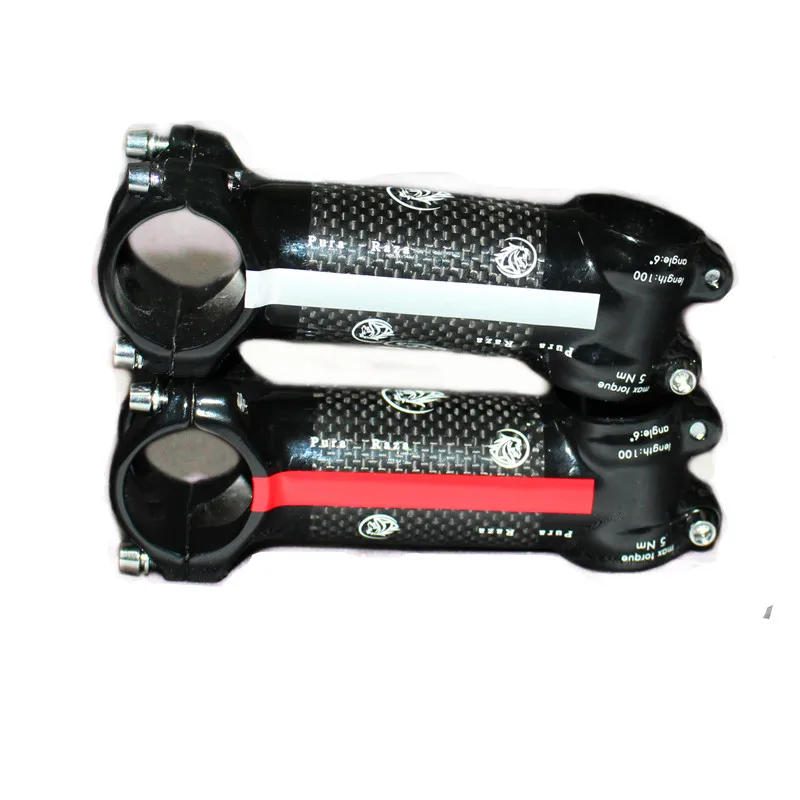 The World\'s Top Mountain Bike Series Pack, Ultralight Carbon Fiber Stem, Riser Diameter 60mm-120mm, 28.6-31.8mm, T Logo