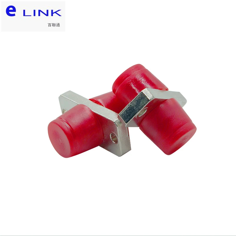 FC fiber adapter Simplex Rectangular type green red dust cap optical fibre coupler ceramic sleeve connector ELINK 200PCS