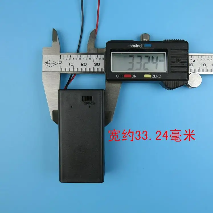 1PCS 9V Battery Case 9V Volt PP3 Battery Holder Box DC Case With Wire Lead ON/OFF Switch Cover