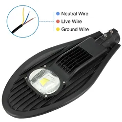 Farola Led COB impermeable IP65, lámpara de calle de carretera, iluminación exterior, AC85-265V, Blanco cálido/frío, 30W, 50W, 1 unidad