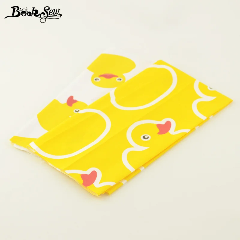 2 Pcs/lot 50cmx100cm Yellow Cute Duck Style 100% Cotton Twill Quilting Cloth Booksew Fabric Patchwork Home Textile Tecido