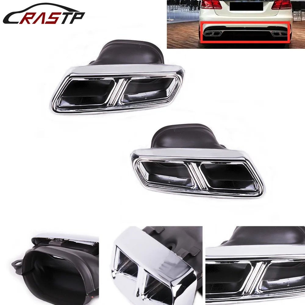 

RASTP-304 Stainless Steel Exhaust Pipe Muffler Tips for Mercedes Benz 14-16 S65 S63 E63 Class W212/W22 with Logo RS-CR2006