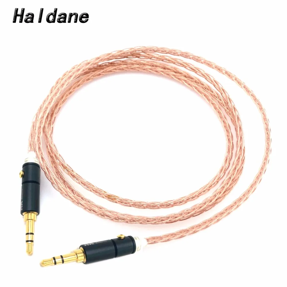 Haldane 8 Cores Litz braid 3.5mm to 3.5mm Stereo Male Upgrade Cable HIFI audio aux Cable