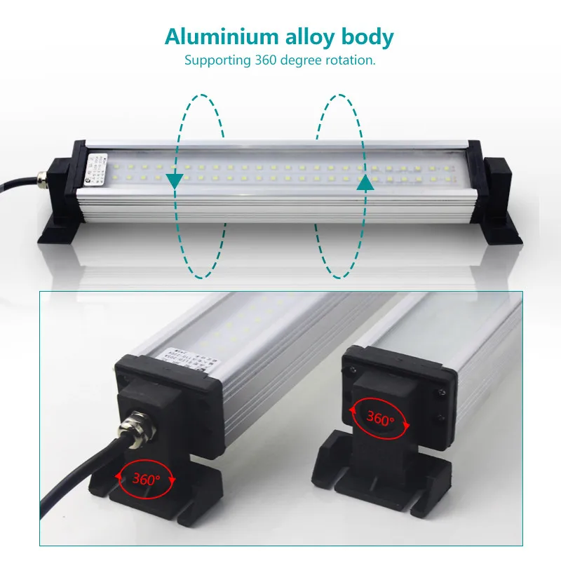 Led Machine Tool Work Light Waterproof Oil-proof Explosion-proof Lamp CNC Lathe Lighting Lamp 220V 24V Aluminum Alloy Led Lamps