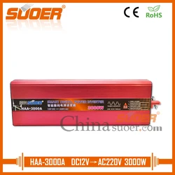 Suoer【 Modified Sine Wave Inverter 】 smart digital power inverter 3000W 12v 220v  solar power inverter(HAA-3000A)