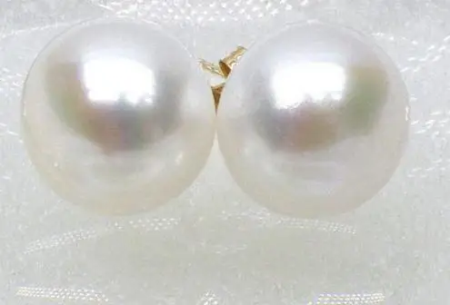 

Perfect Pearl Earrings New Arriver 9-9.5mm Freshwater Pearl Earring 14K/20 Gold Stud Jewelry