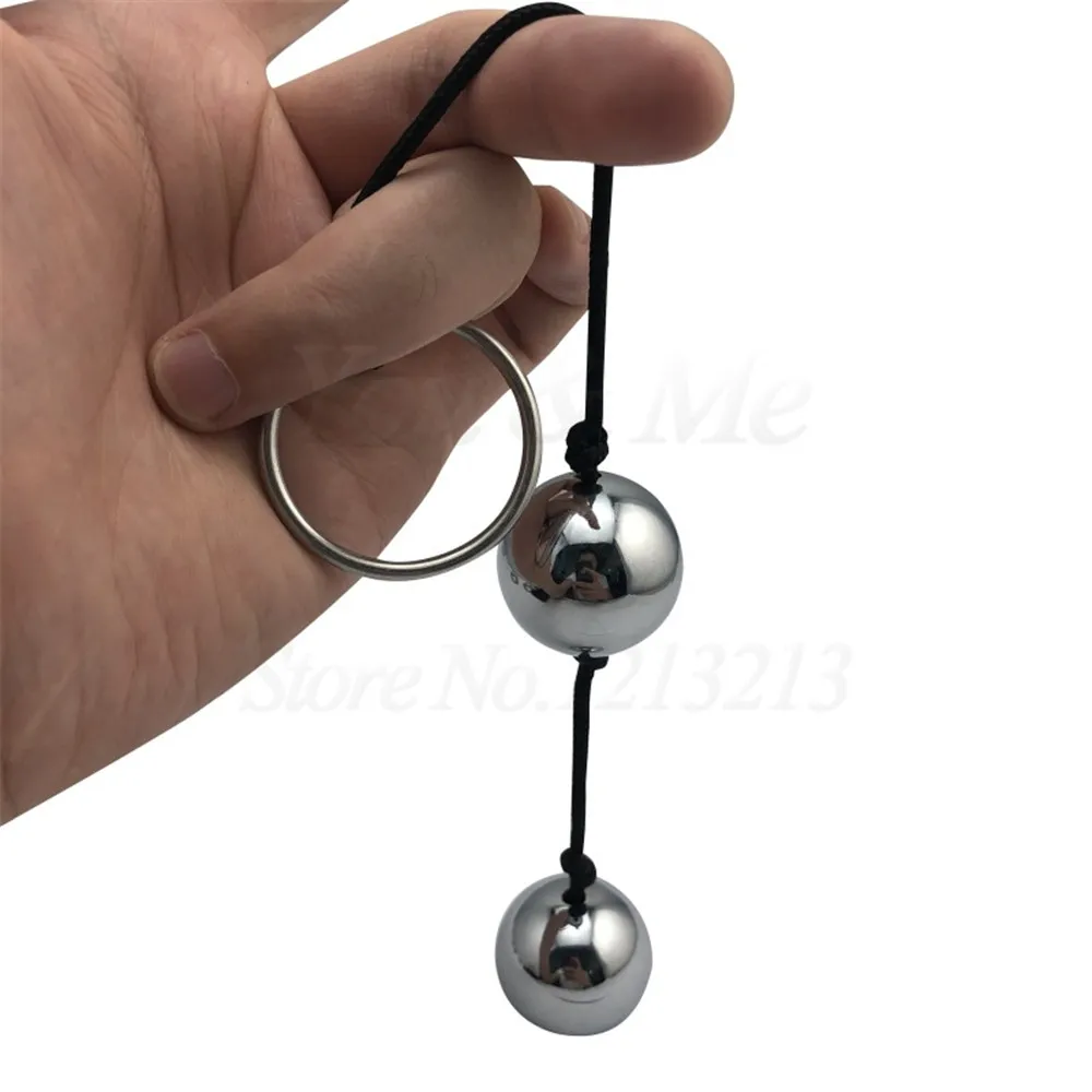 Stainless Steel Vaginal Exercise Muscle Trainer Love Ben Wa Kegel Ball for Women Men Metal Cock Scrotum Bondage Weight Ball Ring