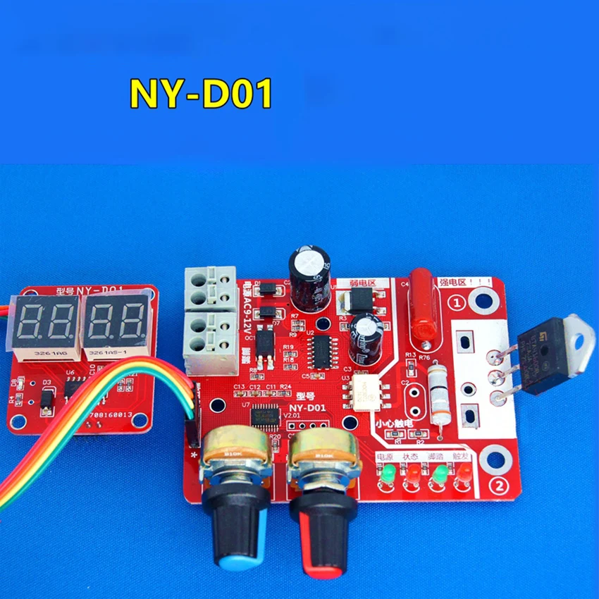 

AC 9-12V 3W 50/60HZ Spot Welder Single Pulse Time Control Board 41A Current Controller 0.36 Digital Tube Display Spot Welding