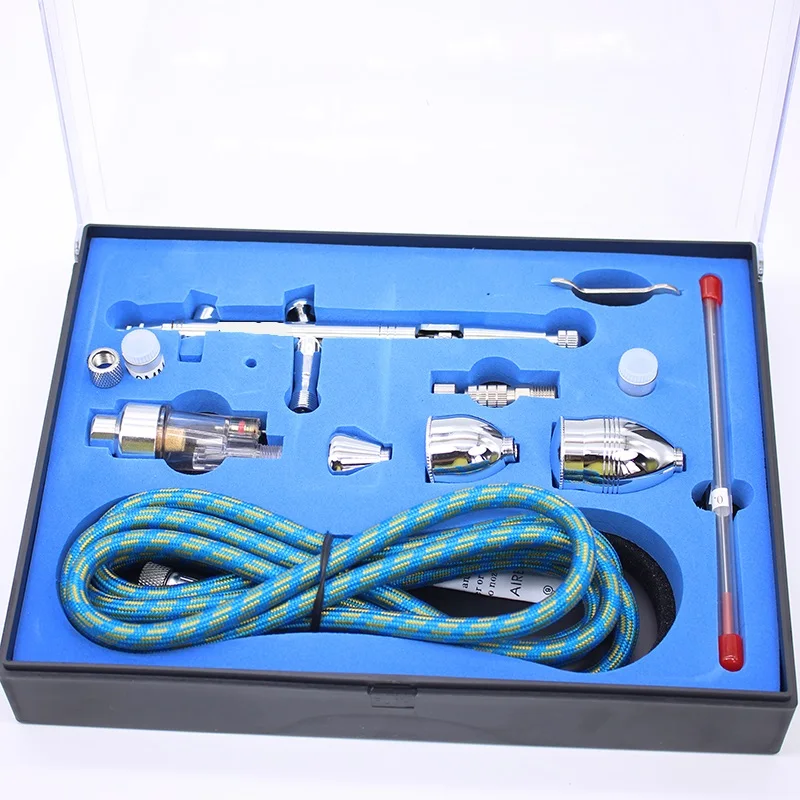 

Dual action Pneumatic / Air brush Spray Painting Gun Kit Art Painting Gravity feed 0.2/0.3/0.5mm Body Paint Art Spray Gun