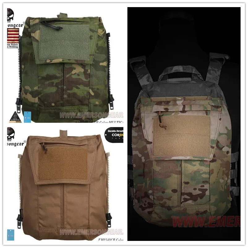 Emersongear-Tactical Pack Zip-on Panel Multicam Plate Carrier, Back Bag, Hydration Carrier for CPC, NCPC, JPC 2.0 AVS Vest