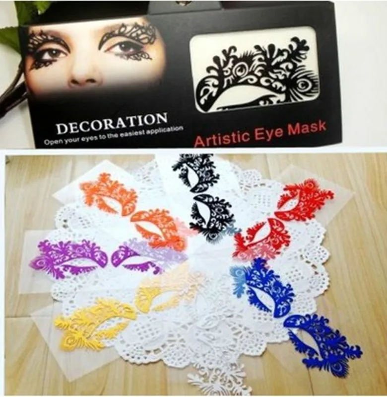 Colorful  Creative Hollow Eye Shadow Stick Stylish Luxury Art  Paper-cut the Show Halloween Masquerade Party Beauty Tools