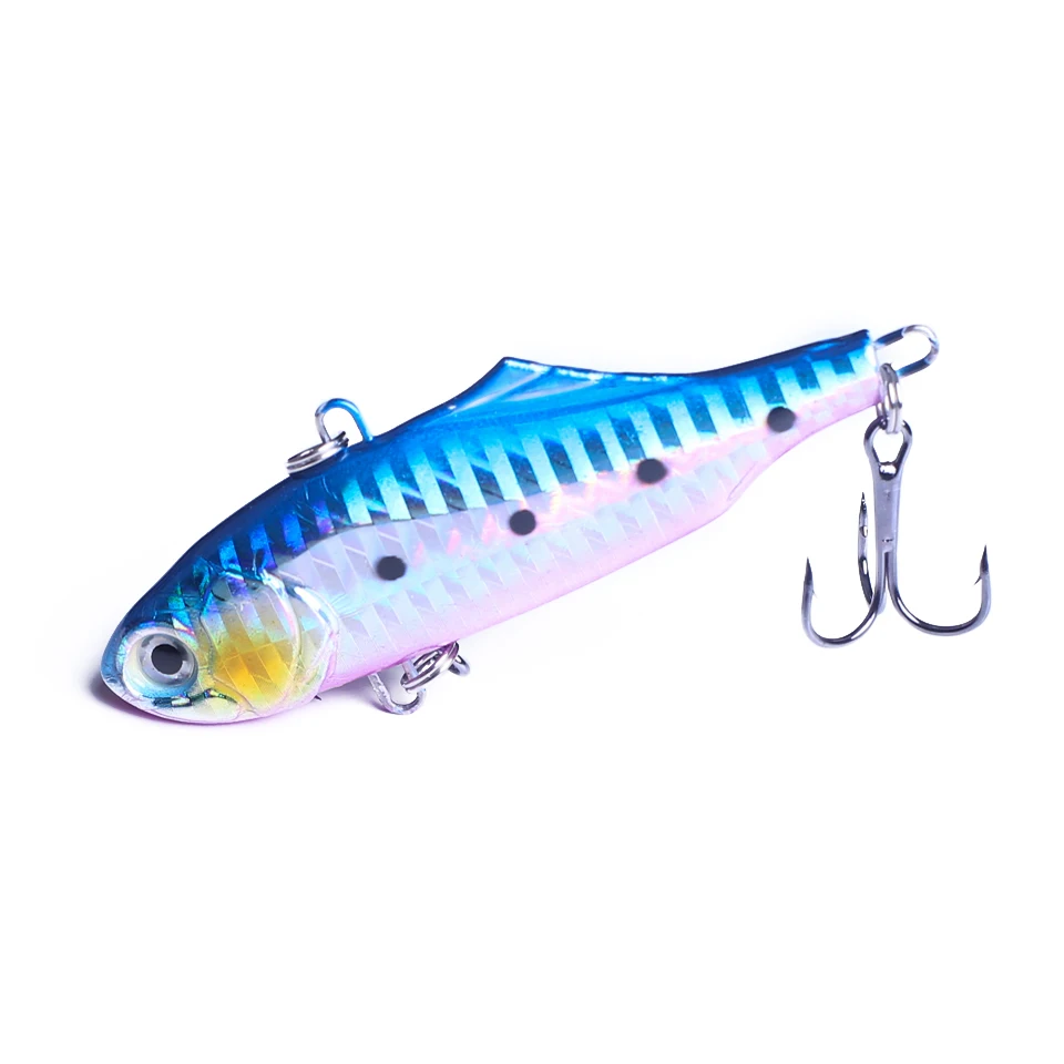 1PCS 7.5cm 24g winter VIB fishing lure hard bait with lead inside ice sea fishing tackle diving swivel jig wobbler lure