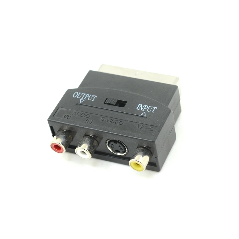 20Pin SCART Convert to 3 RCA Audio Video AV Input Port Converter TV Adaptor A1417 Scart to 3RCA adapter RC-115