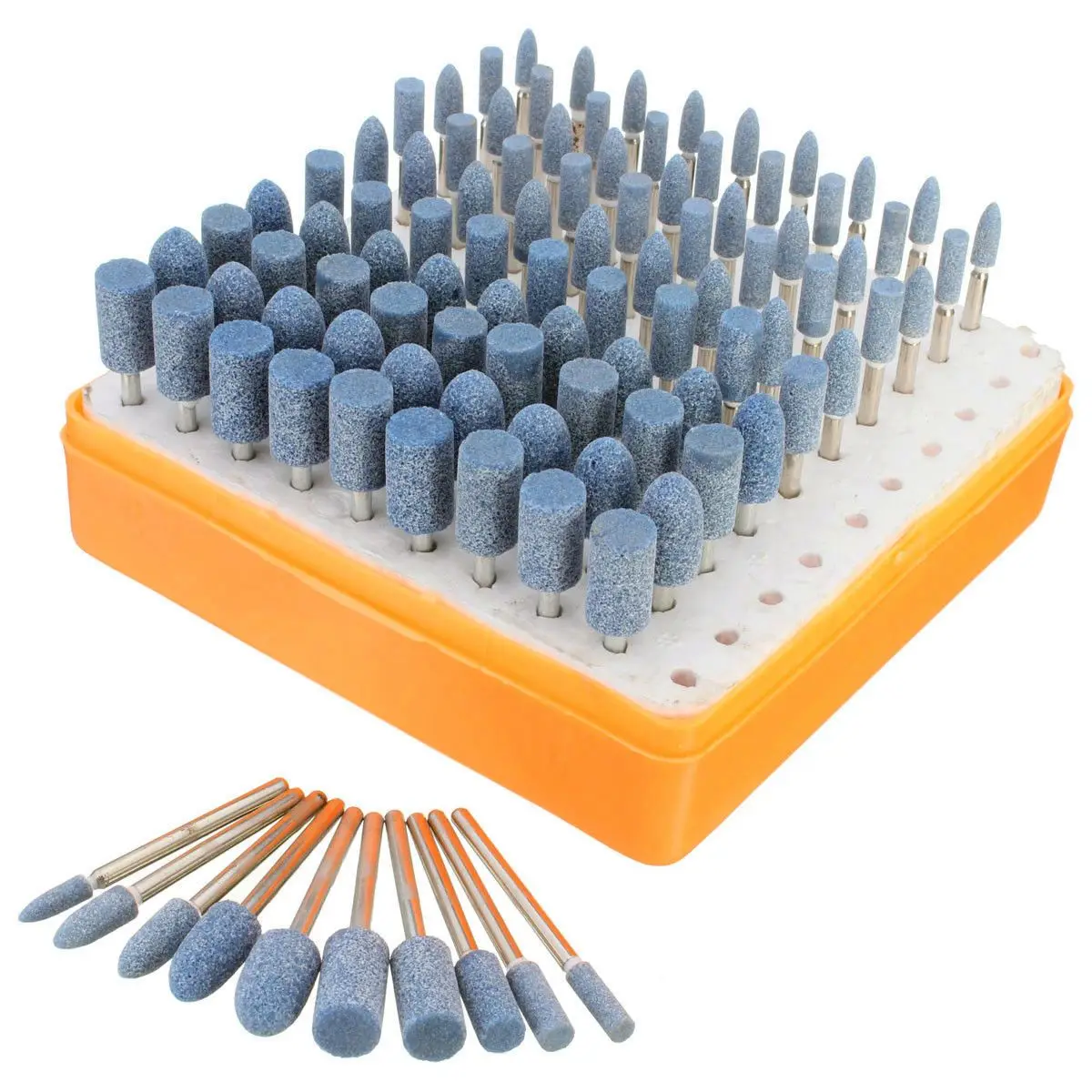 

100Pcs Universal Rotary Assorted Abrasive Stone Accessory Tool Kit 3mm Diameter