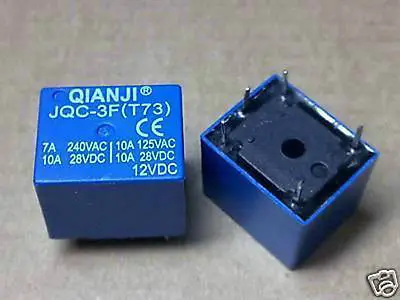 50pc QIANJI JQC-3F(T73) 12VDC PCB RELAY SPDT 10A 125VAC