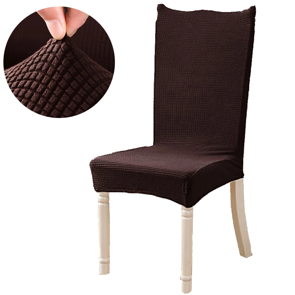 

Polar Fleece Fabric Chair Cover Modern Spandex Chair Covers For Kitchen/Wedding/Dining Room Elastic Chair Covers With Back