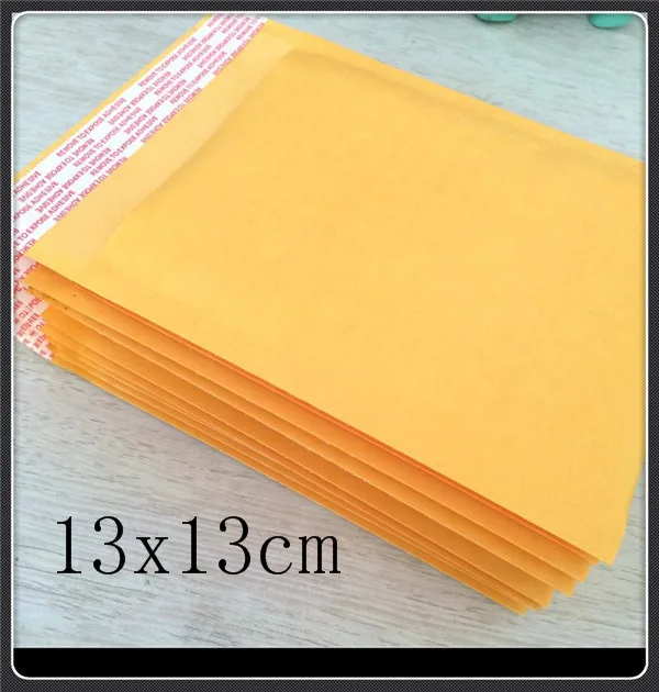 Wholesale 100pcs/pcs 13x13cm Small Kraft bags bubble mailers padded envelopes paper express mailer packaging bag mailing bags