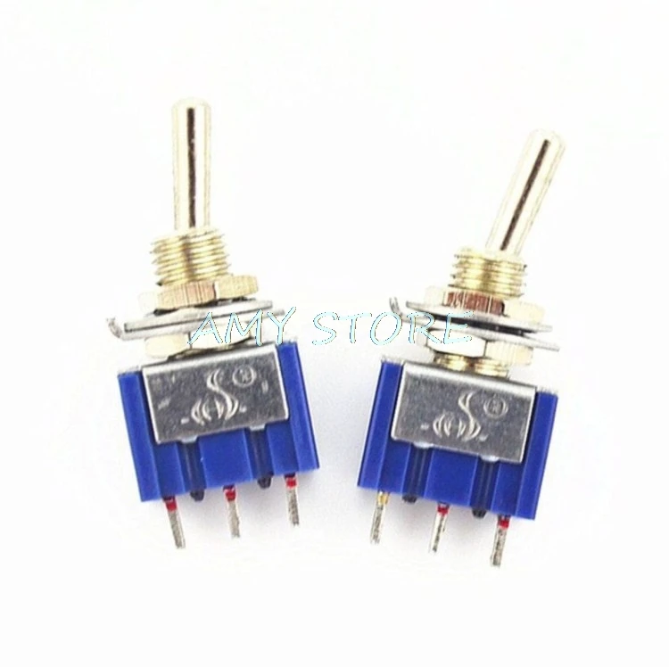 10 قطعة MTS-103 على الخروج على 3 دبابيس 3 المراكز البسيطة الإغلاق تبديل مفاتيح AC 125V/6A 250V/3A