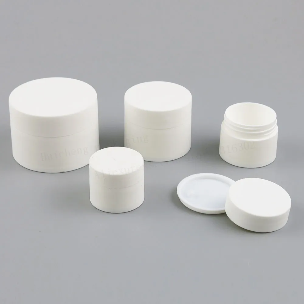 50 × وعاء كريم PP أبيض فروست 1 أونصة حاوية مستحضرات تجميل قابلة لإعادة الملء 30 مللي زجاجة بلاستيكية حافظة مكياج للوجه #2