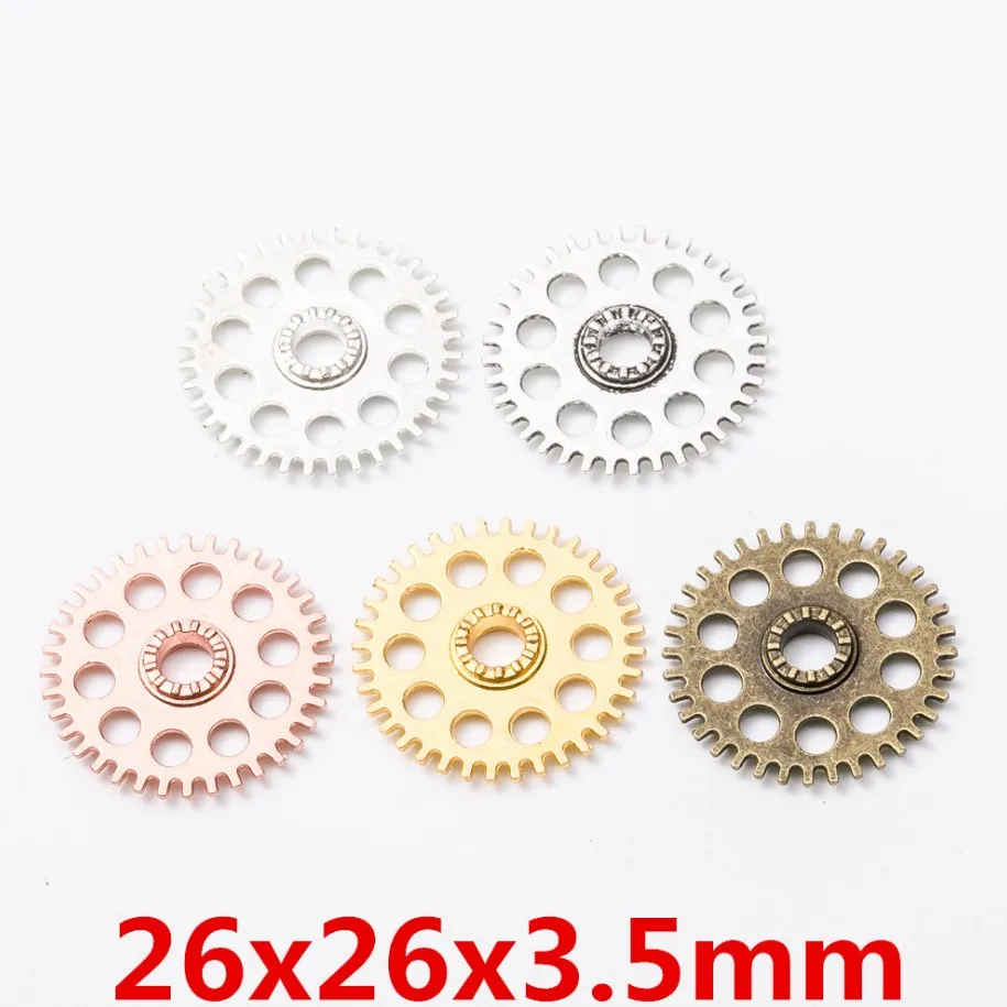 20pcs/Pack 26mm DIY Gears with Holes Around Steampunk Components