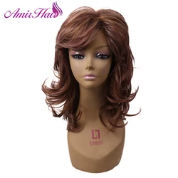 Amir Haar Natürliche Synthetische Capless Volle Lange Perücke Welle Braun und Blonde Perücken Für Frauen cosplay perücke freie wig net