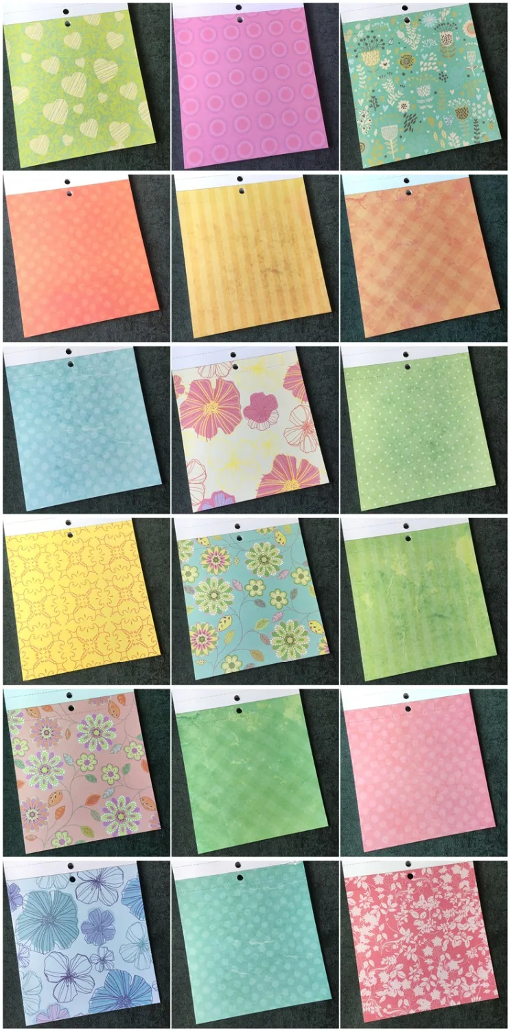 18 Sheets Acid-Free cardstock blooming flowers Scrapbooking Pads Paper Origami Art Background Paper Card Making DIY Scrapbook