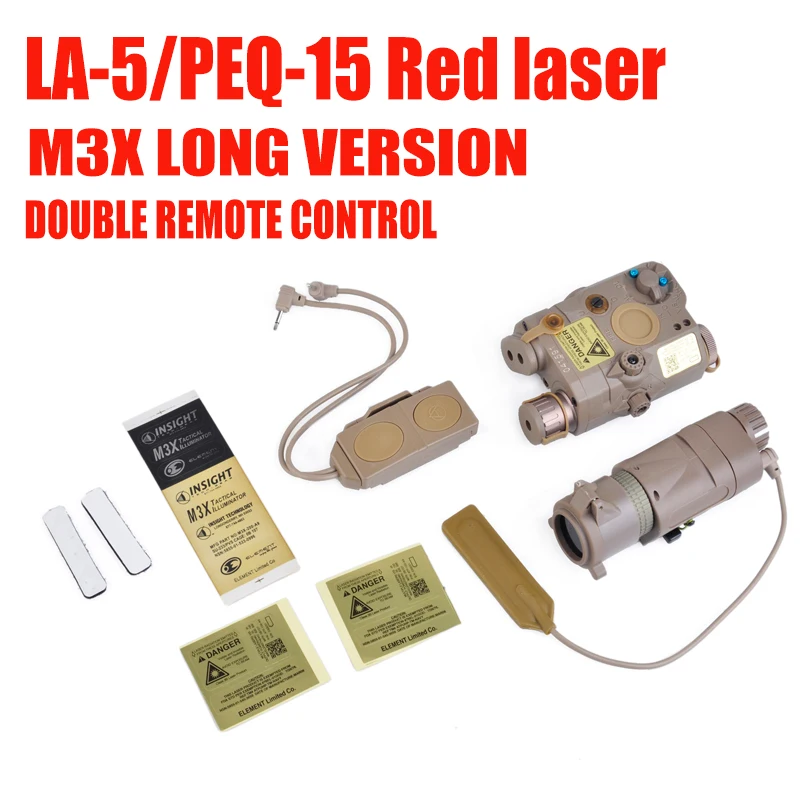 Element BLOCK I accessory kit include LA-5/PEQ-15 Red laser M3X LONG VERSION And DOUBLE REMOTE CONTROL(EX423)