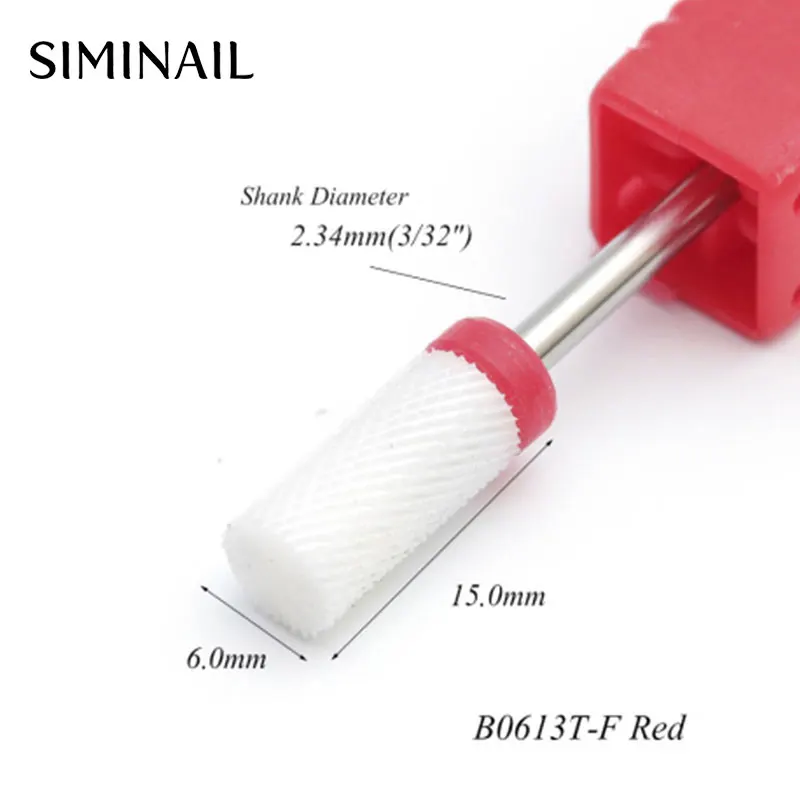 Pro Ceramic Nail Drill Bit Nail Art for Electric Manicure Pedicure 3/32 Nail Drill Bits Set Medium Ceramic Nail Cutter 2.35mm