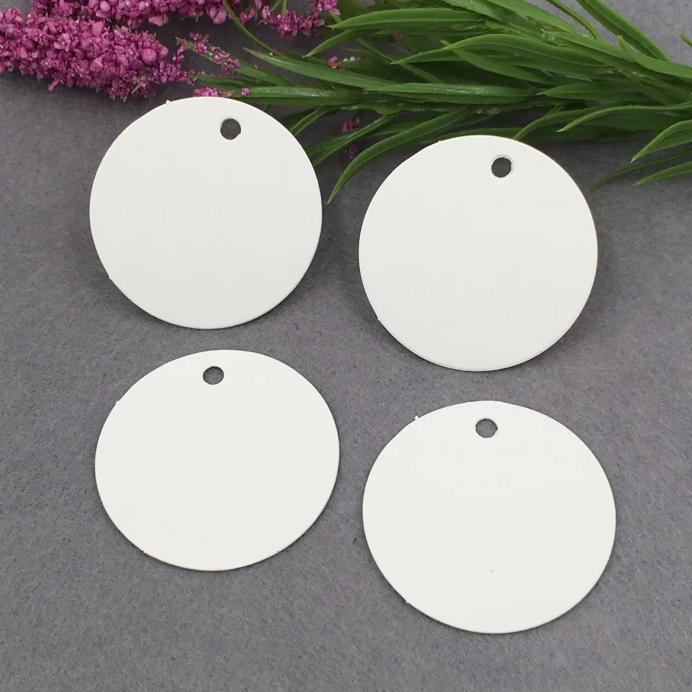 500pcs/lot White Paper Cards Gifts Hang Tags DIY Handmade Candy/jewelry/flower Price Tags, 4cm round  white packing labels