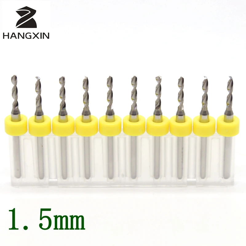 1.5mm PCB Drill Kit Tools 10PCS Tungsten Carbide CNC Router Wood Bit Metal Circuit Board Laser Engraving Machine Accessories