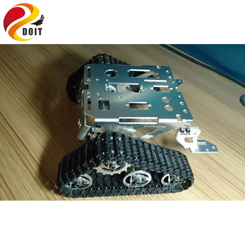 

Metal Robot Tank Car Chassis Kit Crawler Tracked Vehicle Track Caterpillar Wali DIY RC Toy Experiment Platform