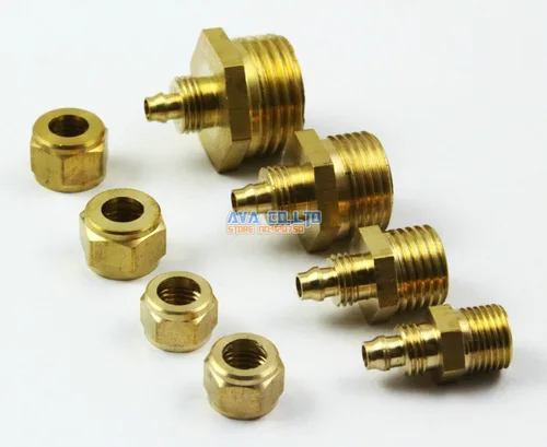 Imagen 2 del producto Acoplador rápido de manguera de tubo neumático, conector macho recto de latón BSP de 6mm x 1/8 pulgadas, 10 piezas