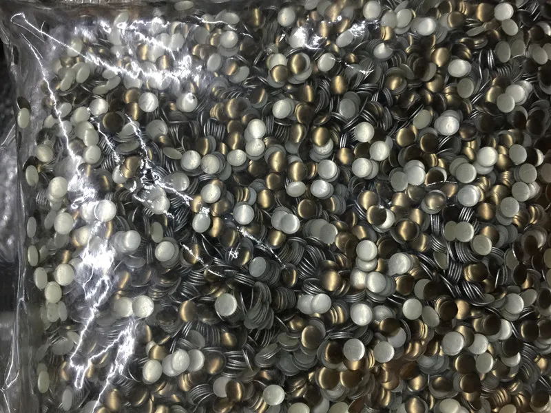 DIY 500pcs 5mm Round Metal Studs Antique Brass Iron-on Hotfix Metalic Rhinestuds Heat Transfer For T Shirt Garment Use