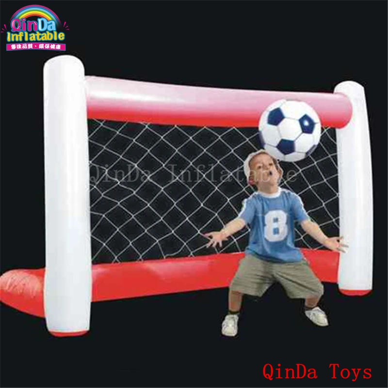 Free air pump inflatable football field goal gate,factory price inflatable soccer gate with 0.9mm pvc