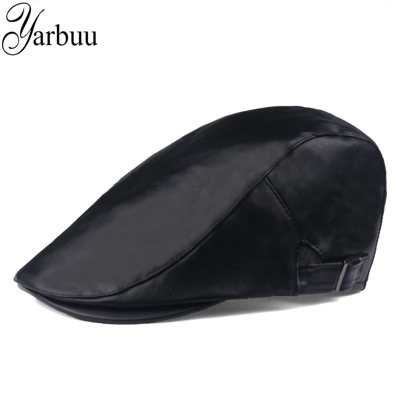 [YARBUU] Berets New fashion high quality cap for men and women spring  Autumn Leather Berets Boinas Caps Winter Warm Hats cap