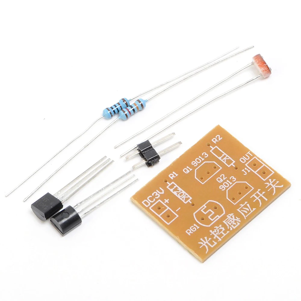 5pcs Electronic DIY Kit Light Control Sensor Switch Photosensitive Induction Switch Trainning Integrated Circuit Suite