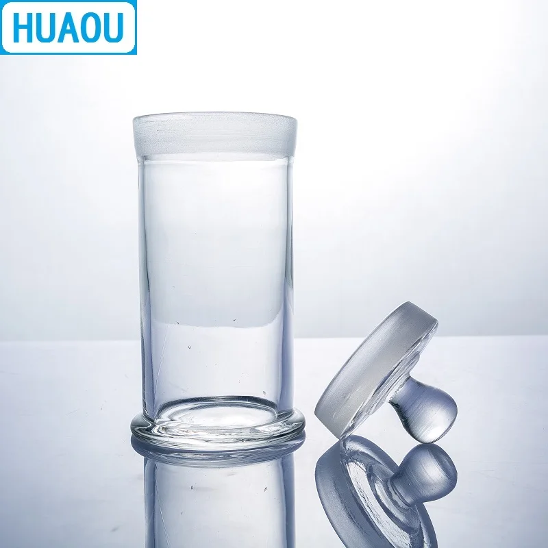 HUAOU 75*120mm Specimen Jar with Knob and Ground-In Glass Stopper Medical Formalin Formaldehyde Display Bottle