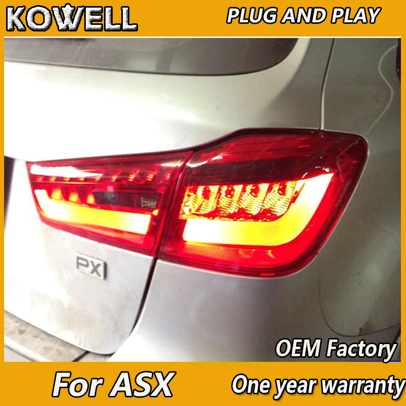 KOWELL Car Styling for Mitsubishi ASX Taillights 2013-2015 ASX LED Tail Lamp Outlander Rear Lamp DRL+Brake+Park+Signal led light