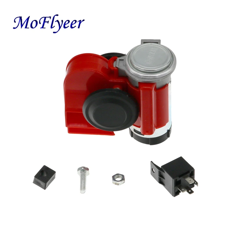 MotoLovee Vehicle 12V Super Loud Air Horn Snail Compact Horns For Motorcycle Car Truck Boat RV Modification Parts